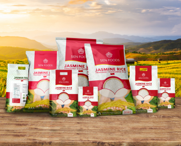 Thiết Kế Bao Bì Gạo Sen Foods – Bao Bì Sản Phẩm Xuất Khẩu 2025